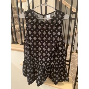 Black and White Peplum Tank Top